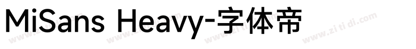 MiSans Heavy字体转换